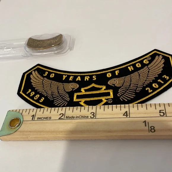 2013 Harley Davidson Wings HOG Jacket Vest Patch and Pin Badge - Picture 4 of 5